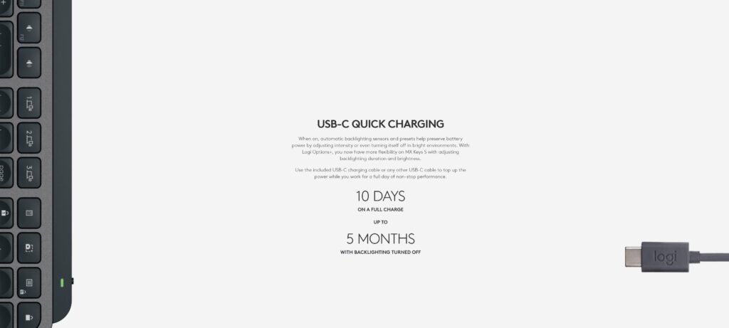 Logitech MX Keys S Battery