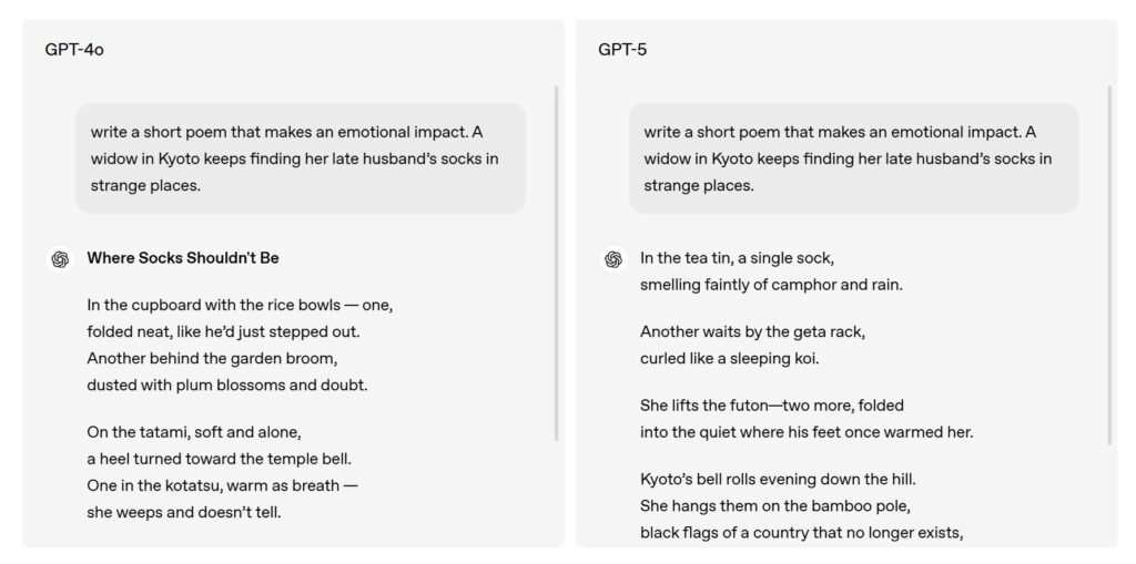 ChatGPT 4o VS ChatGPT 5 Compare