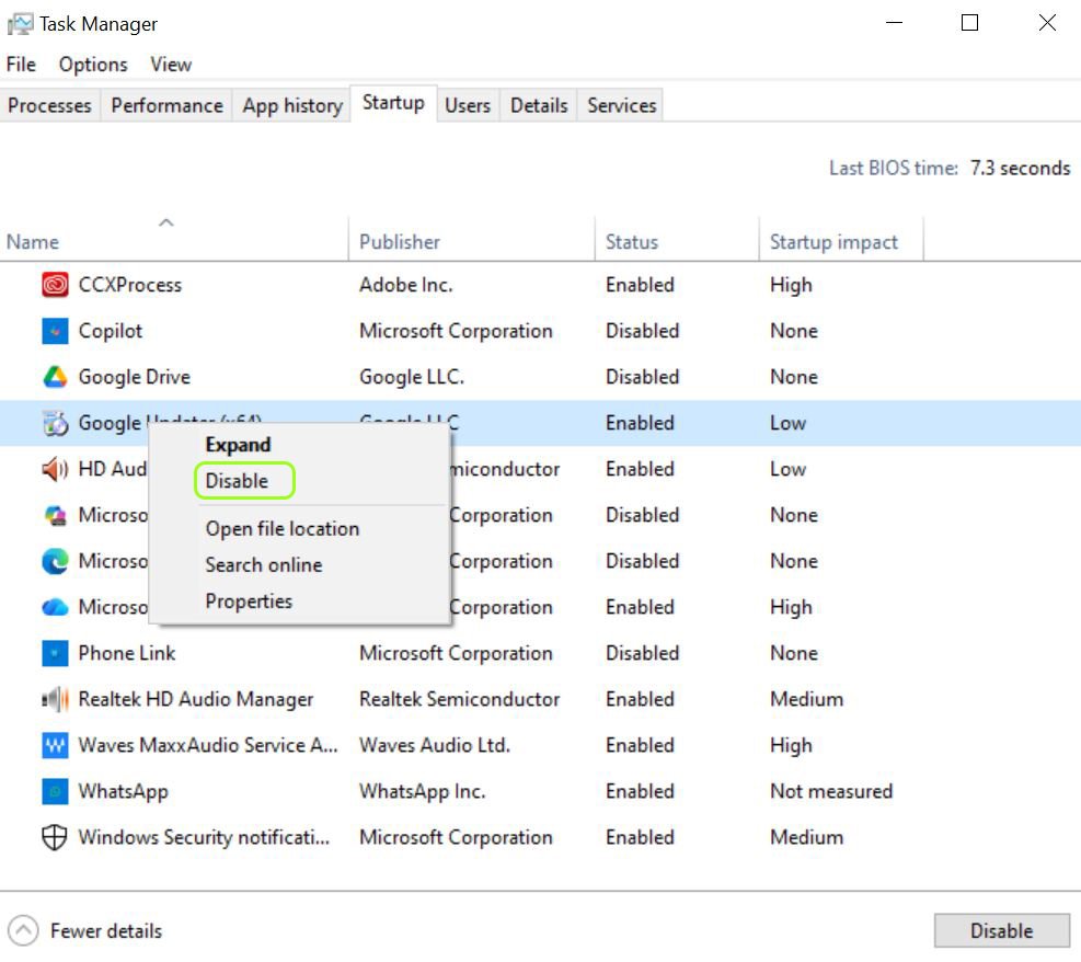 Windows Startup Apps