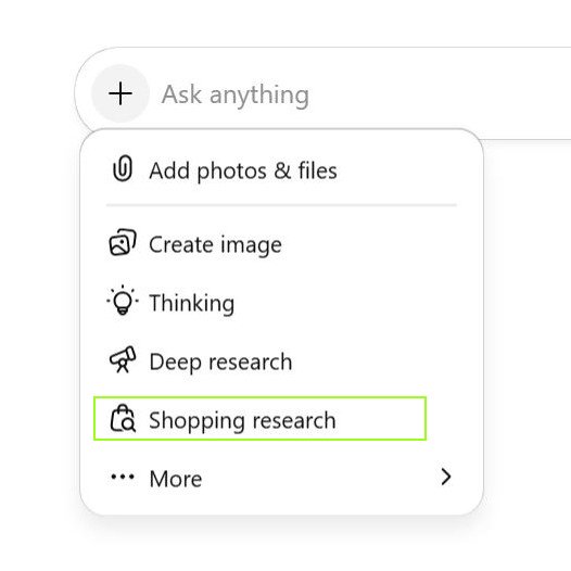 ChatGPT Shopping Research Select