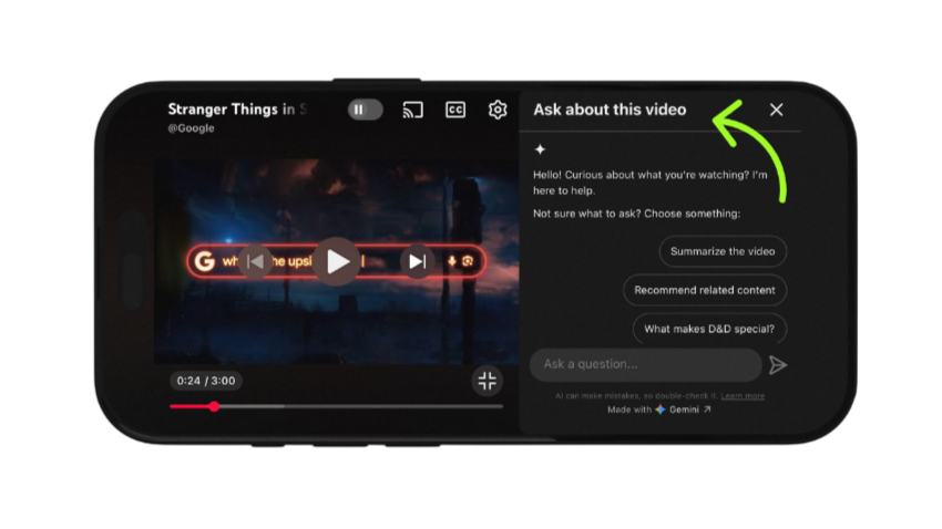 YouTube Ask about this video with Gemini