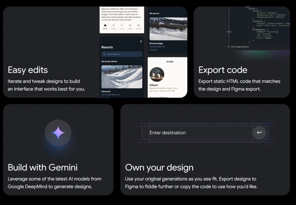 Google Stitch Features