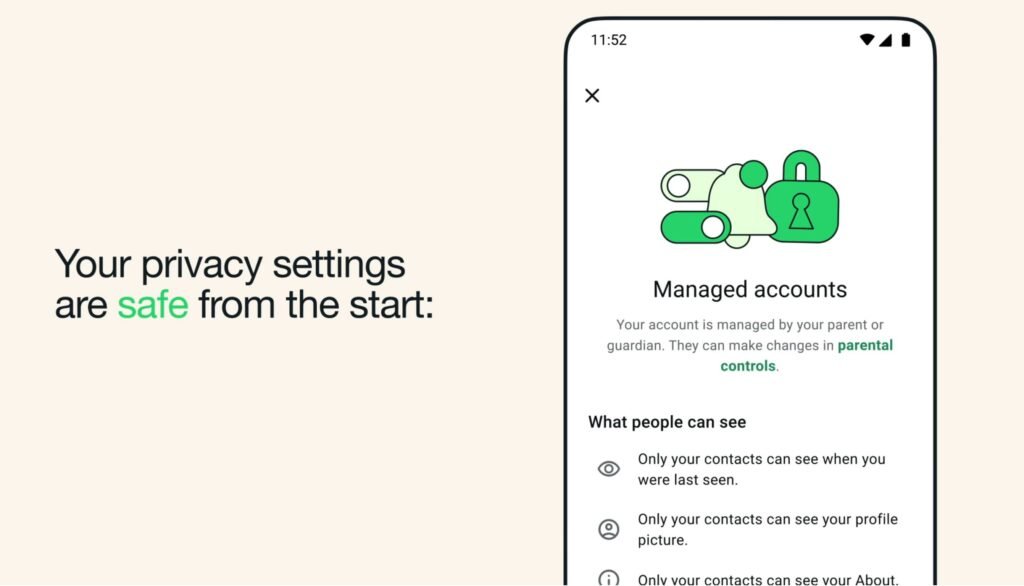 WhatsApp Parent-Managed Accounts Privacy