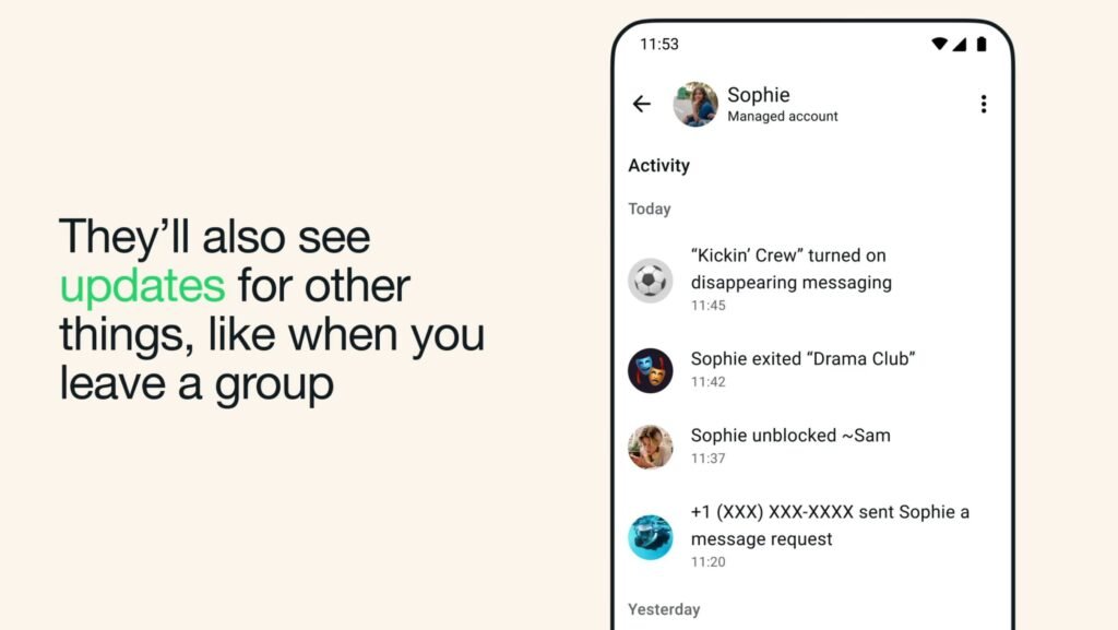 WhatsApp Parent-Managed Accounts Updates