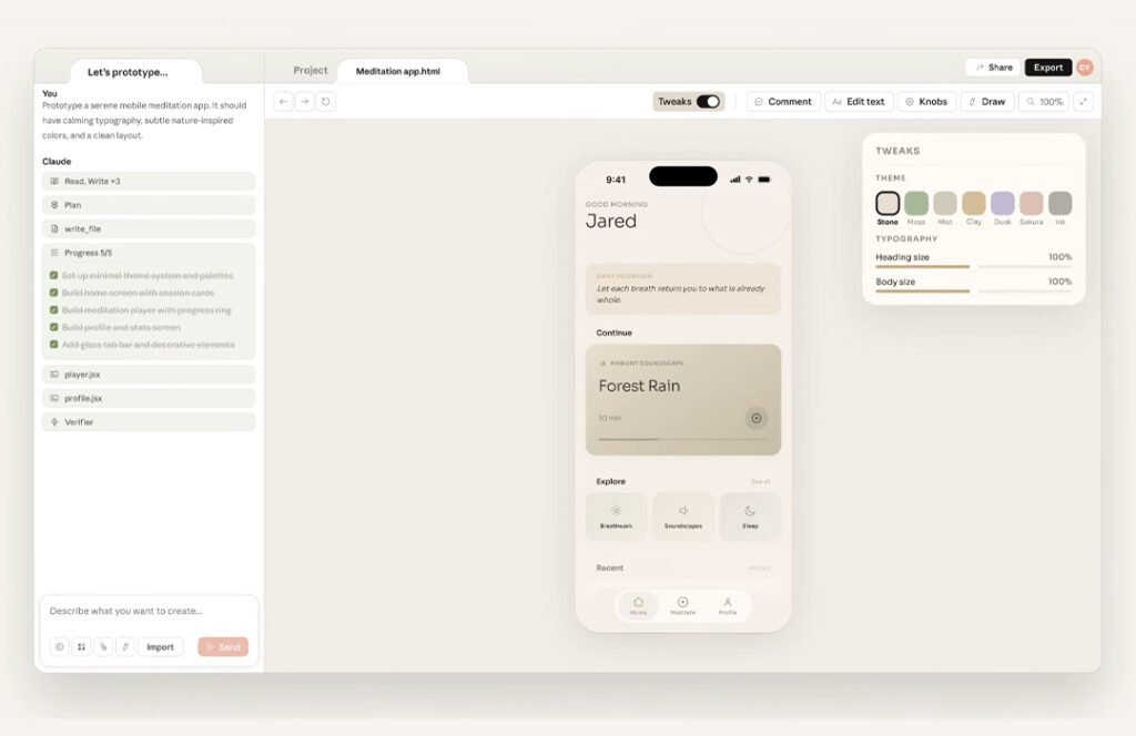 Claude Design UI Design