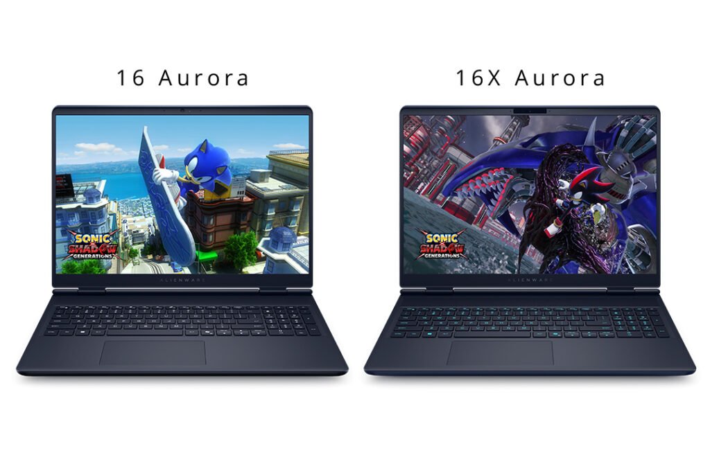 Dell Alienware 16 Aurora vs 16X Aurora Display