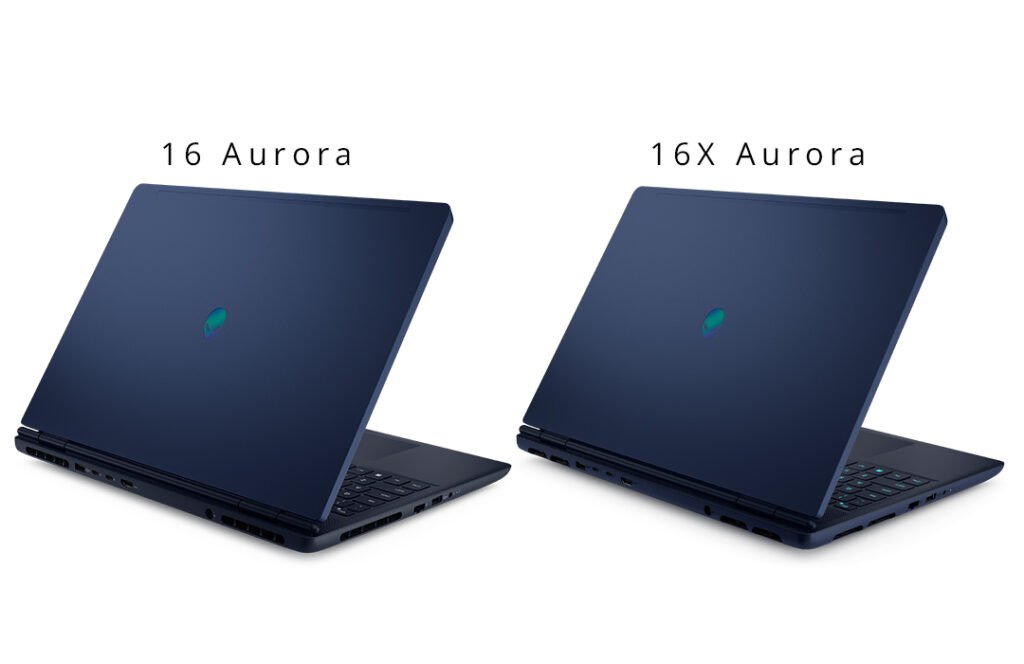 Dell Alienware 16 Aurora vs 16X Aurora Ports