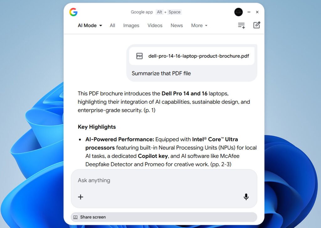 Google Desktop App Assistant