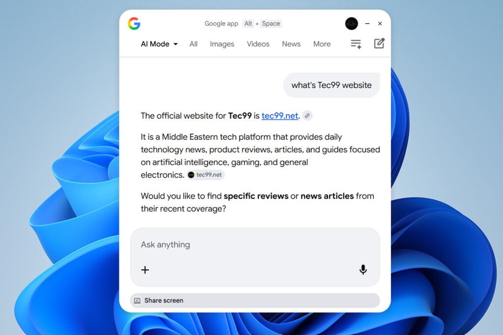 Google Desktop App Gemini