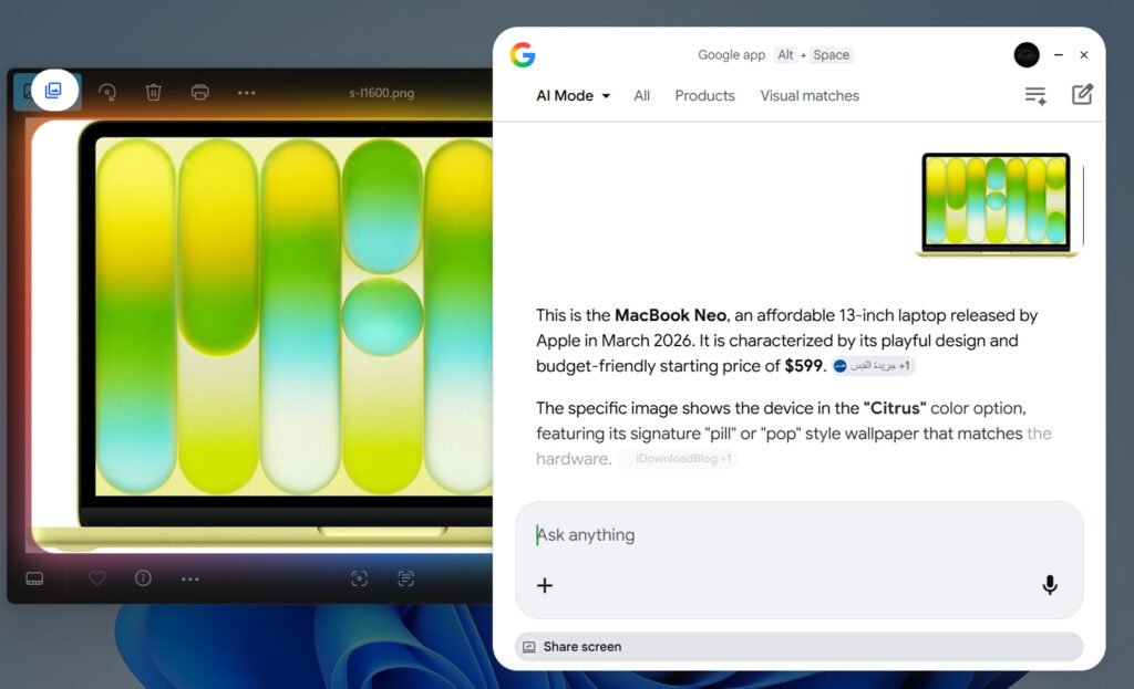 Google Desktop App Image Search