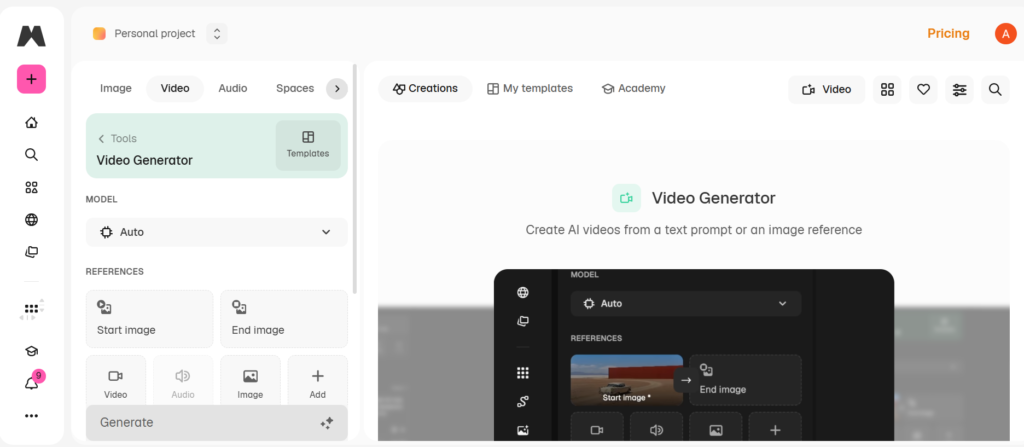 Magnific Video Generator