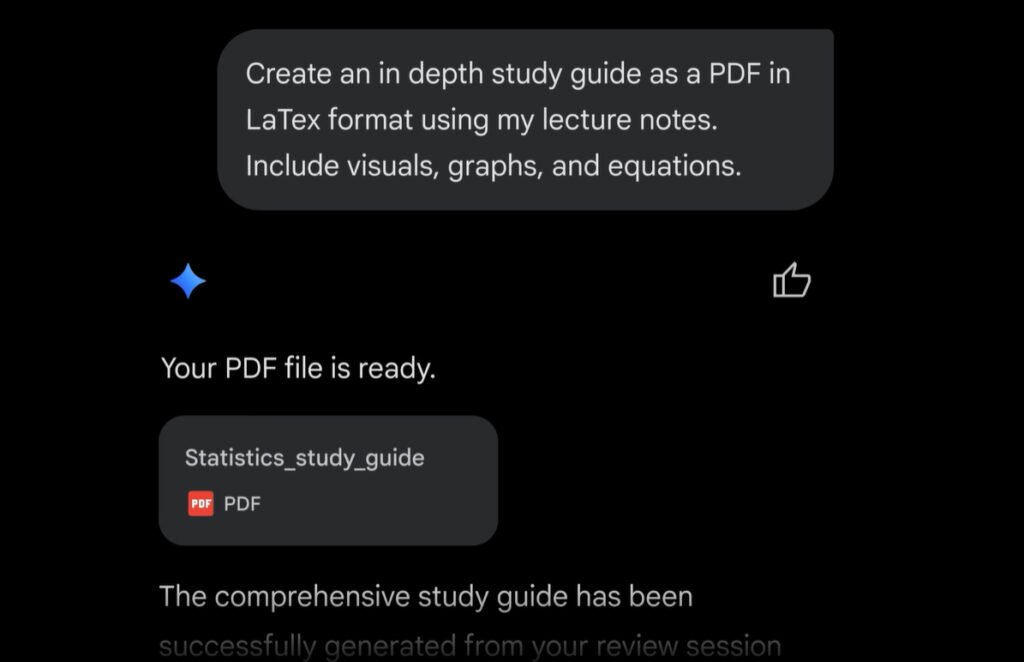 Gemini Create PDF File Export