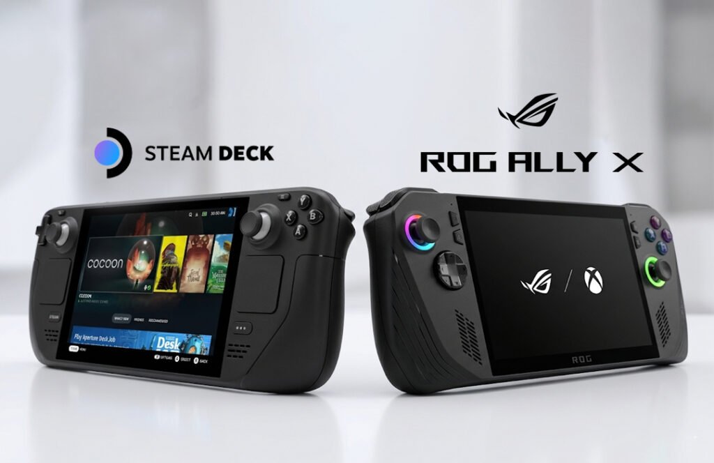 Steam Deck OLED vs ASUS ROG Ally X Display