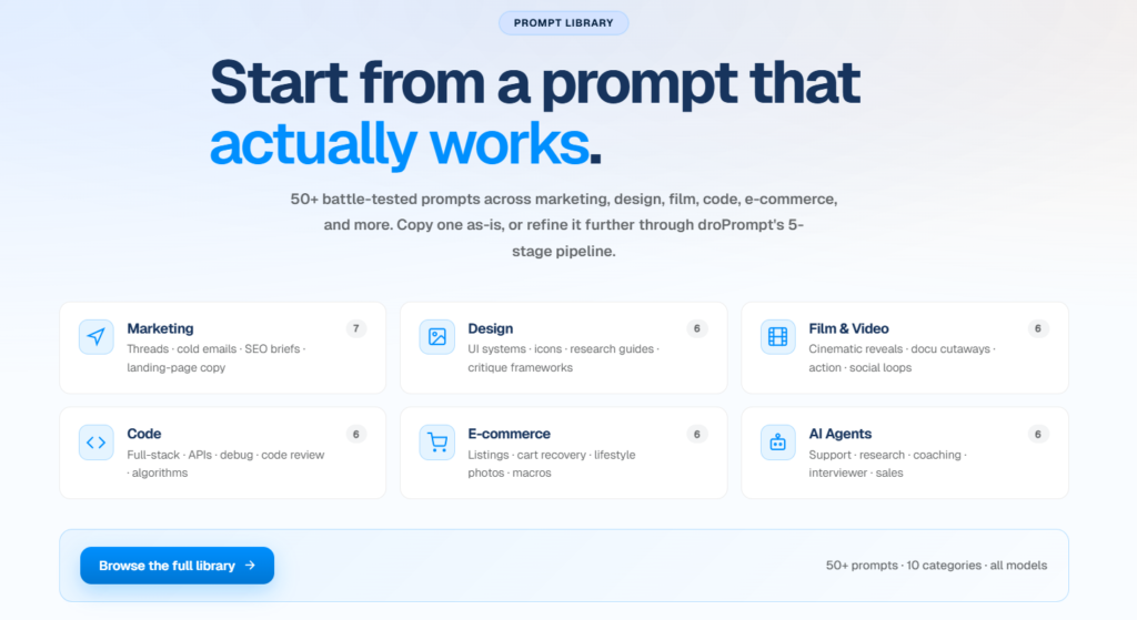 droPrompt Prompt Library