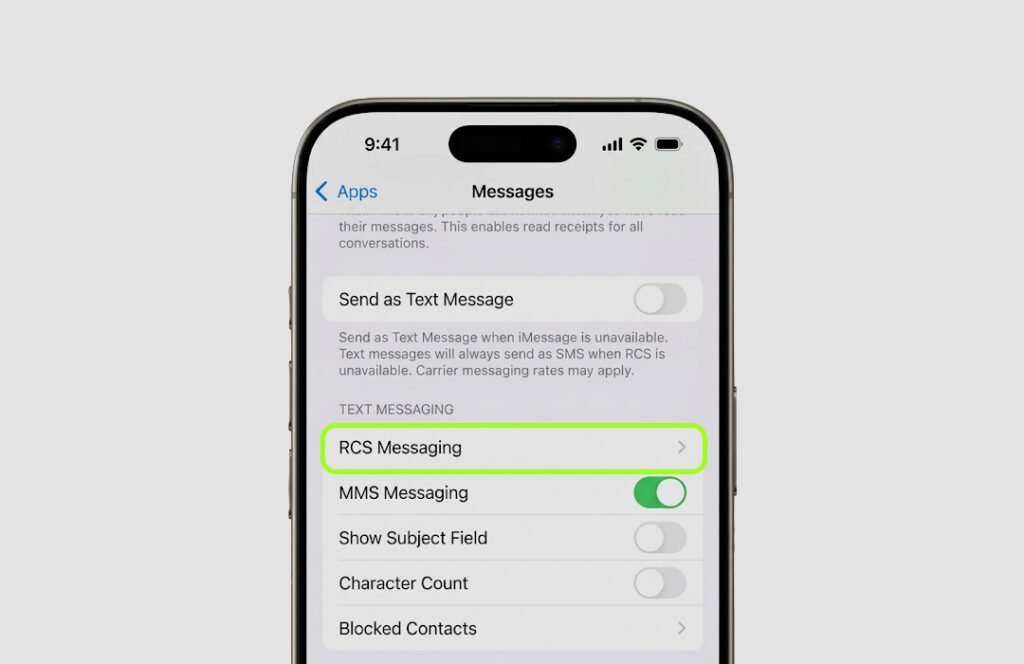 iPhone RCS Messaging