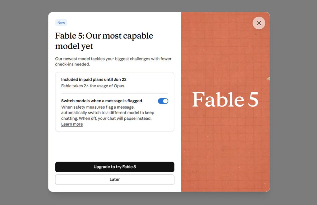 Claude Fable 5 Mythos 5 Upgrade