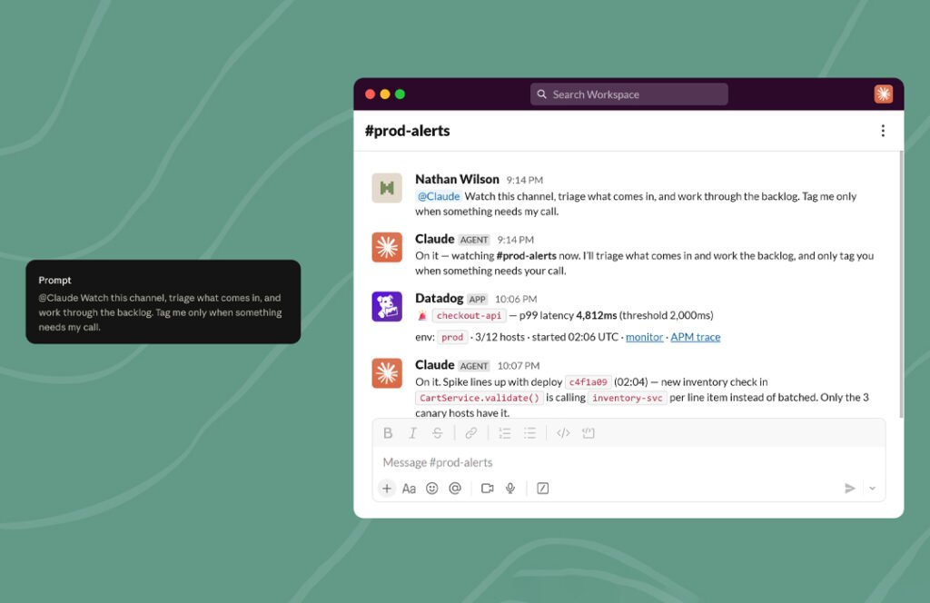 Claude Tag Monitor Channels in Slack