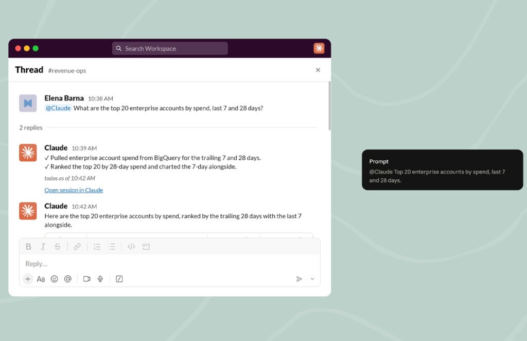 Claude Tag in Slack Pull Numbers