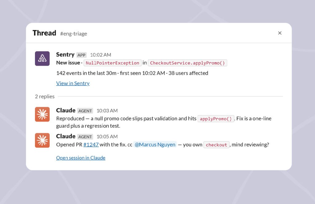 Claude Tag in Slack tagged