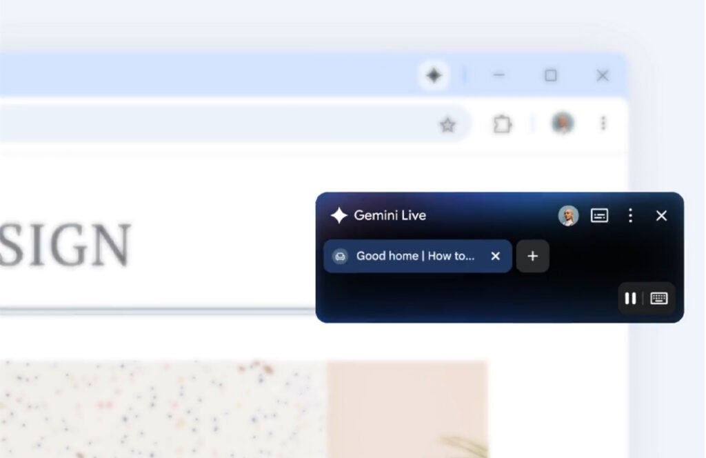 Gemini Live in Google Chrome