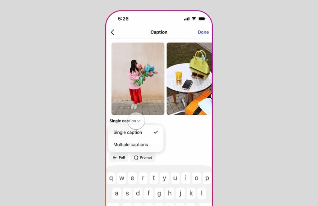 Instagram Multi Captions Feature