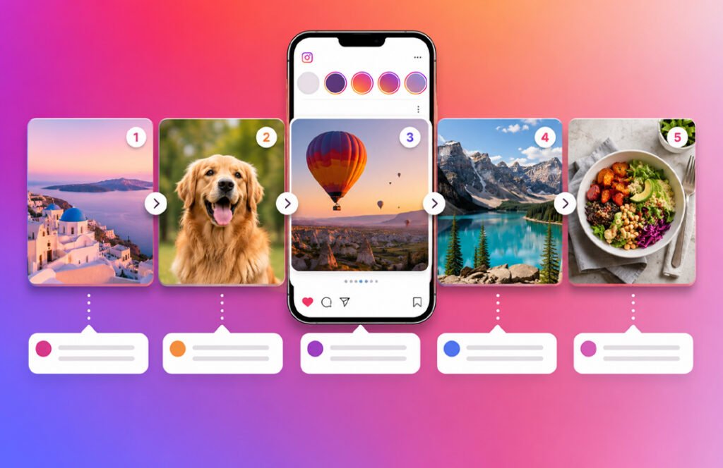 Instagram Multi Captions Storytelling