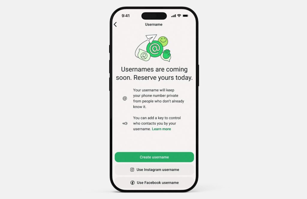 WhatsApp Usernames Reservation
