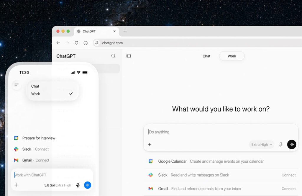 ChatGPT Work Desktop and Mobile App