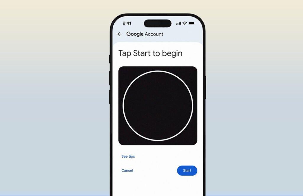 Google Video Selfie Sign-in
