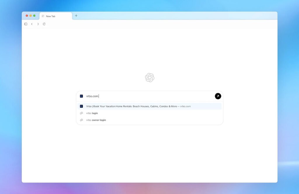 OpenAI Atlas Browser Homepage