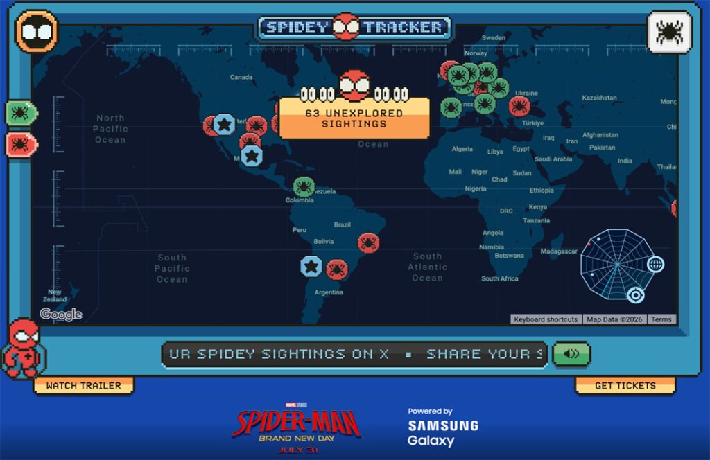 Spider-Man Brand New Day Google Map Spidy Tracker