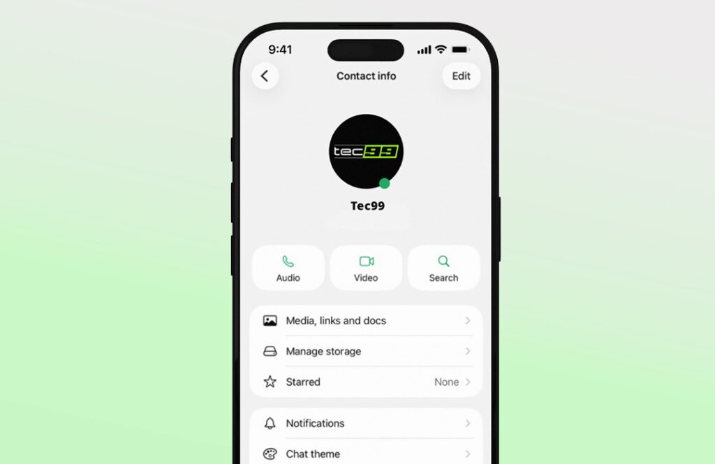 WhatsApp Profile online green dot
