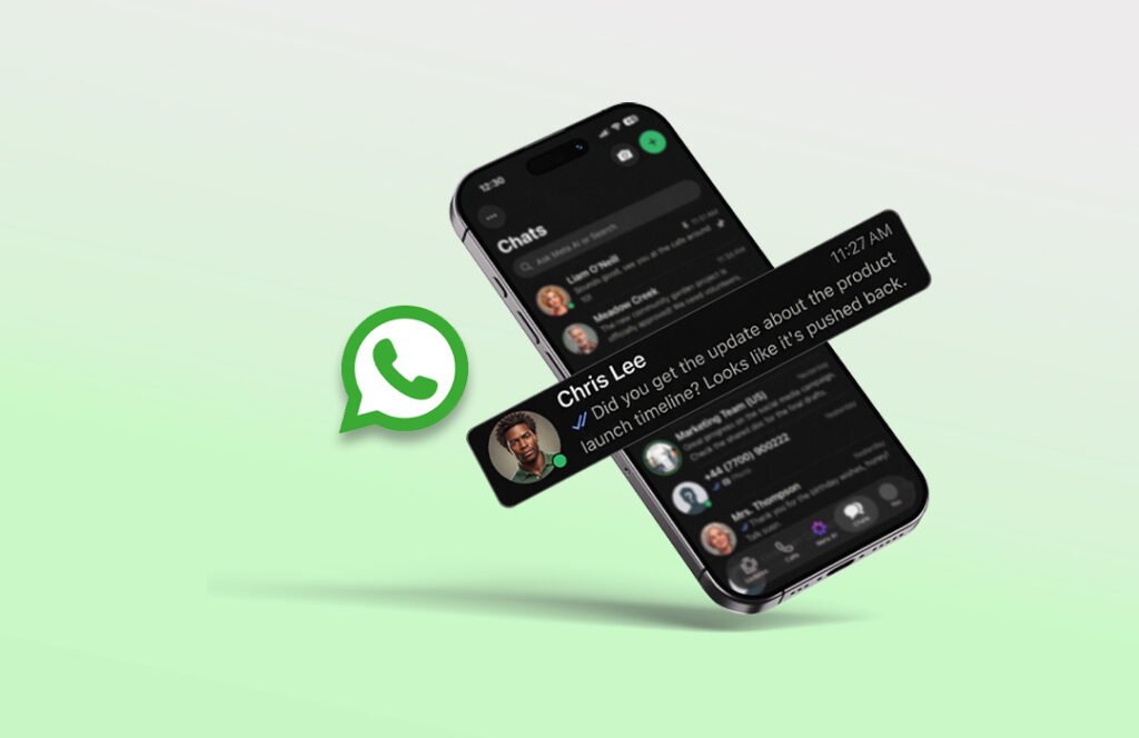 WhatsApp online green dot